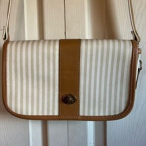 Tan and Cream Crossbody Bag